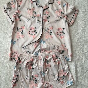 Women’s Soft Pink Floral 2pc Sleepwear Set